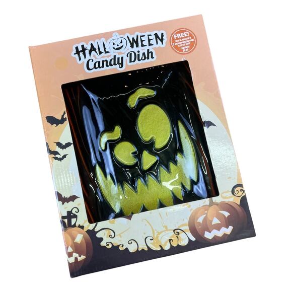 American Greeting Cards Halloween Ceramic Candy Dish Jack-o-lantern NIB - Picture 1 of 7